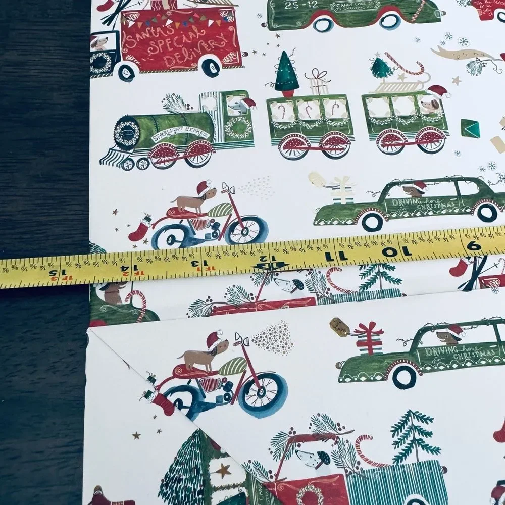 Christmas Transport Dogs Airplane Train Car Large Gift Bag